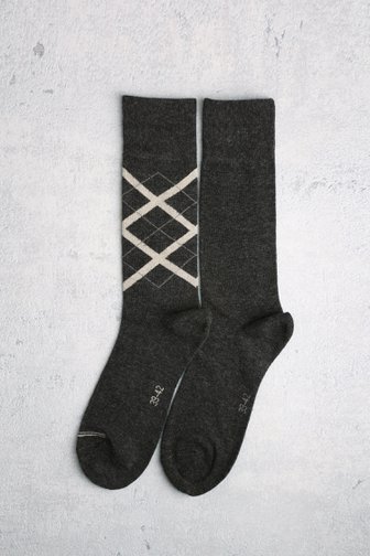 Chaussettes gris foncé - 2 paires de Liberty Island pour Hommes