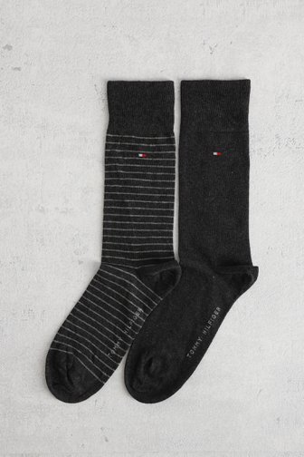 Le devant de Chaussettes hautes grises – lot de 2 paires de Tommy Hilfiger pour Hommes