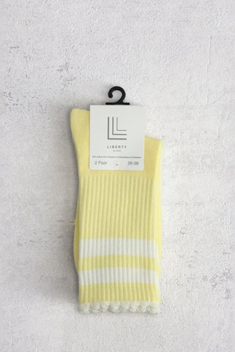 Le devant de Chaussettes jaunes - 2 paires de Liberty Island pour Femmes