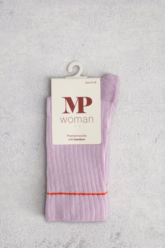 Le devant de Chaussettes lilas avec bande orange de MP Denmark pour Femmes
