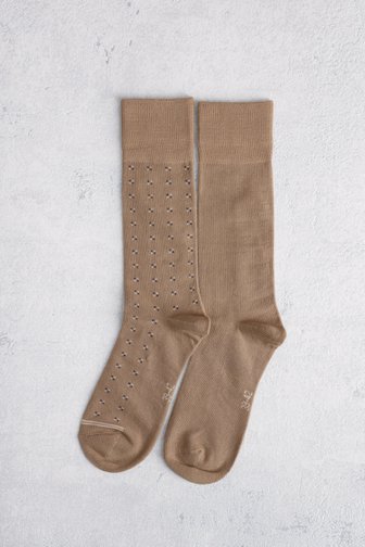 Chaussettes longues beiges - 2 paires de Liberty Island pour Hommes