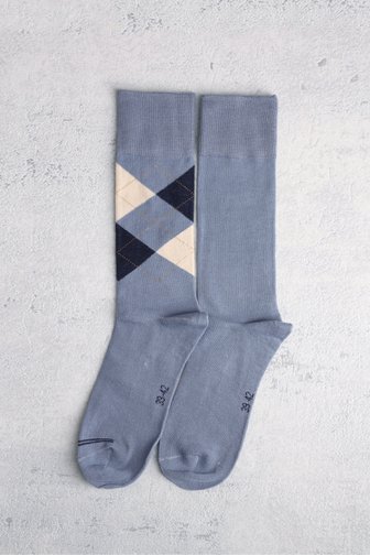Chaussettes longues bleues - 2 paires de Liberty Island pour Hommes