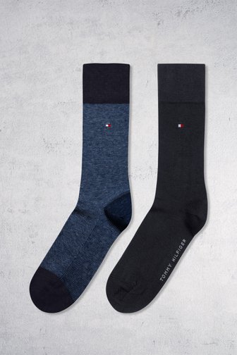 Chaussettes longues bleues - 2 paires de Tommy Hilfiger pour Hommes