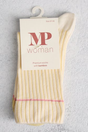 Chaussettes longues jaunes pâles de MP Denmark pour Femmes