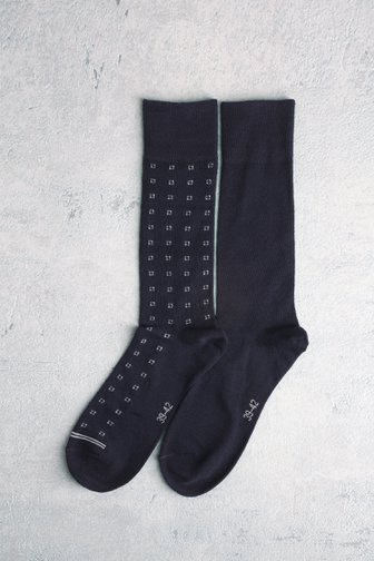 Chaussettes longues marine - 2 paires de Liberty Island pour Hommes