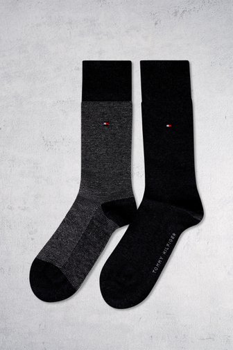 Chaussettes longues noires - 2 paires de Tommy Hilfiger pour Hommes