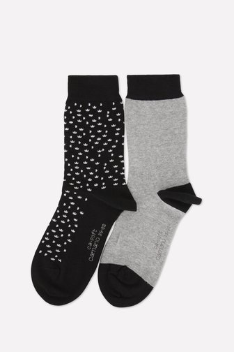Chaussettes noires/grises - 2 paires de Camano pour Femmes