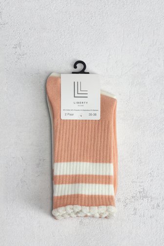 Le devant de Chaussettes roses - 2 paires de Liberty Island pour Femmes