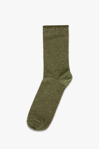 Chaussettes vert olive brillants de MP Denmark pour Femmes