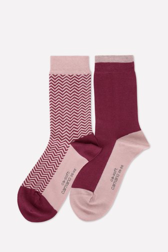 Chaussettes violettes/rose clair - 2 paires	 de Camano pour Femmes