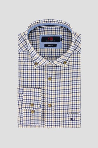Le devant de Chemise à carreaux bleu-beige - Regular fit  de Dansaert Blue pour Hommes