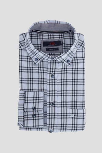 Le devant de Chemise à carreaux bleu clair - Comfort fit de Dansaert Blue pour Hommes