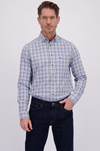 Le devant de Chemise à carreaux bleu et beige – Regular fit de Dansaert Blue pour Hommes