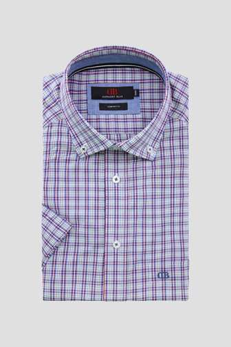 Chemise à carreaux bleu-rouge - comfort fit de Dansaert Blue pour Hommes
