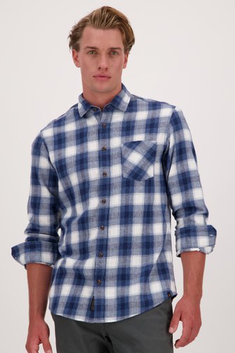 Chemise à carreaux bleus et blancs - Regular fit, male, Marque: Ravøtt