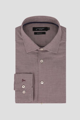 Photo produit 1 de Chemise à carreaux bordeaux - Regular fit de Dansaert Black pour Hommes
