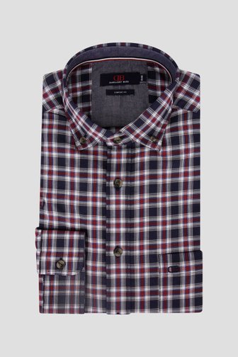 Chemise à carreaux foncée - comfort fit de Dansaert Blue pour Hommes