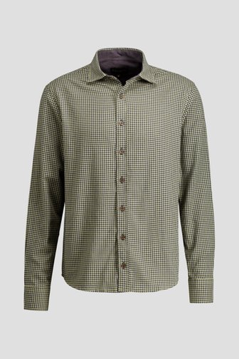 Le devant de Chemise à carreaux kaki - Regular fit de Ravøtt pour Hommes