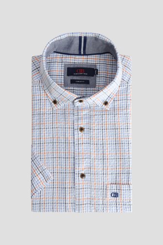 Le devant de Chemise à carreaux orange et bleu - Comfort fit de Dansaert Blue pour Hommes
