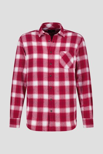 Chemise à carreaux rouges et blancs - Regular fit de Ravøtt pour Hommes