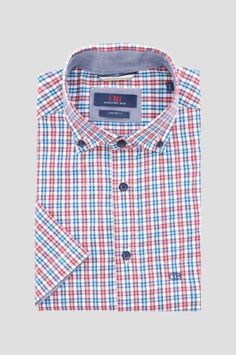 Photo produit 1 de Chemise à carreaux rouges et bleus - Comfort fit  de Dansaert Blue pour Hommes