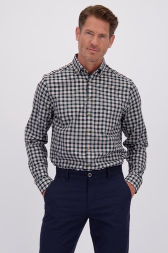 Le devant de Chemise à carreaux vert-bleu - regular fit de Dansaert Blue pour Hommes