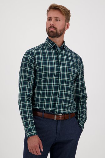 Chemise à carreaux vert foncé - Regular fit de Dansaert Blue pour Hommes