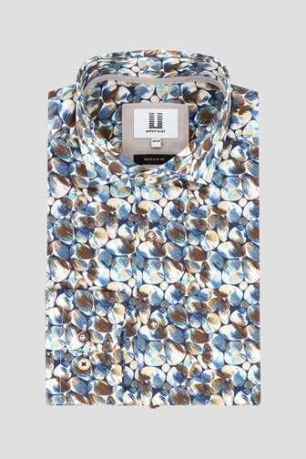 Le devant de Chemise à imprimé bleu-brun - Regular fit de Upper East pour Hommes