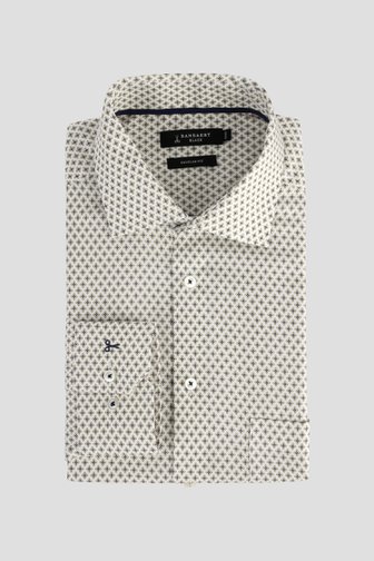 Le devant de Chemise à imprimé bleu et beige - Regular fit de Dansaert Black pour Hommes