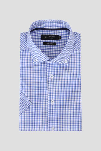 Chemise à imprimé carreaux bleus – Regular fit de Dansaert Black pour Hommes