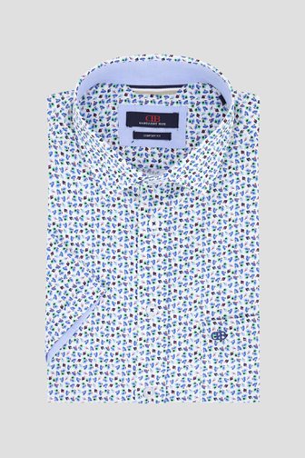 Chemise à imprimé de feuilles - Coupe confortable de Dansaert Blue pour Hommes