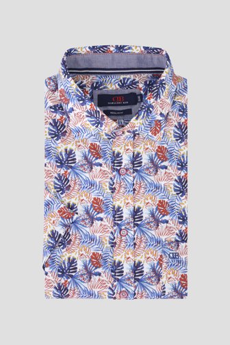 Chemise à imprimé feuillage bleu – Regular fit de Dansaert Blue pour Hommes