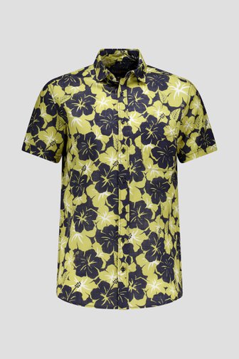 Photo produit 1 de Chemise à imprimé fleuri bleu-vert – Regular fit de Ravøtt pour Hommes