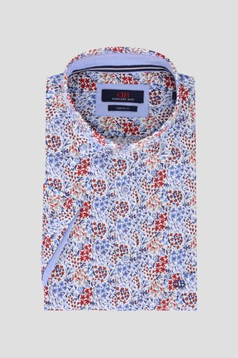 Chemise à imprimé floral bleu-rouge - comfort fit de Dansaert Blue pour Hommes
