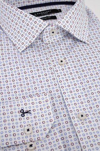 Le devant de Chemise à imprimé marron-bleu - Comfort fit de Dansaert Black pour Hommes