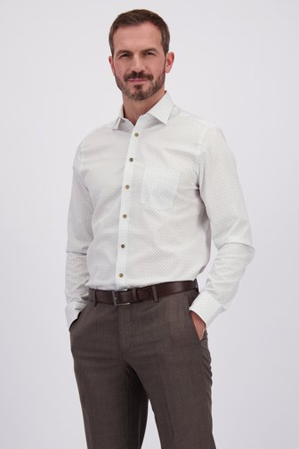 Le devant de Chemise à imprimé marron-bleu - Regular fit de Dansaert Black pour Hommes