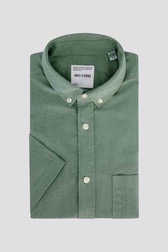 Chemise à manches courtes vert - Slim fit de ONLY & SONS pour Hommes