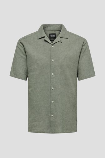 Chemise à manches courtes vert tendre