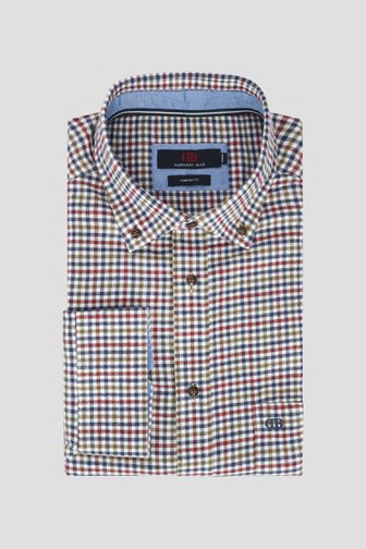 Photo produit 1 de Chemise à motif à carreaux coloré – Comfort fit de Dansaert Blue pour Hommes