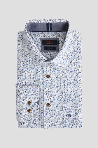 Le devant de Chemise à motif bleu et brun – Comfort fit de Dansaert Blue pour Hommes