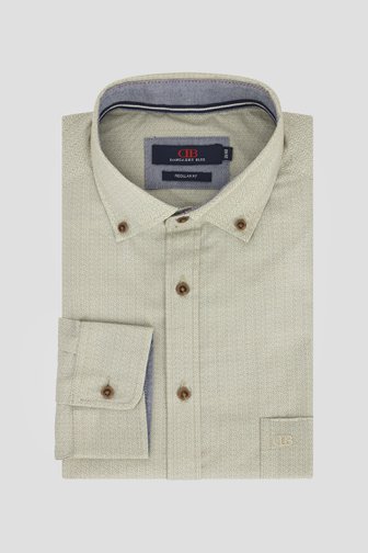 Photo produit 1 de Chemise à motif chevrons beige – Regular fit de Dansaert Blue pour Hommes