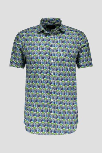 Chemise à motif graphique bleu-vert	 de Ravøtt pour Hommes