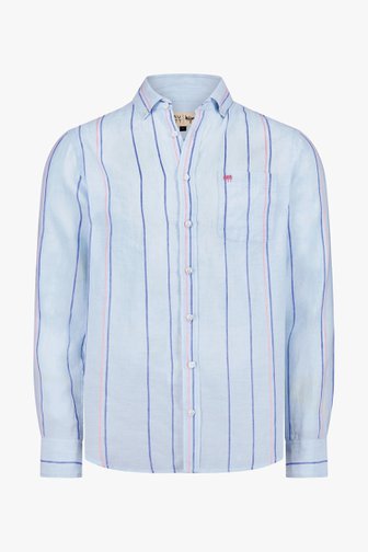 Chemise à rayures bleu clair - Collection Metejoor de Ravøtt pour Hommes