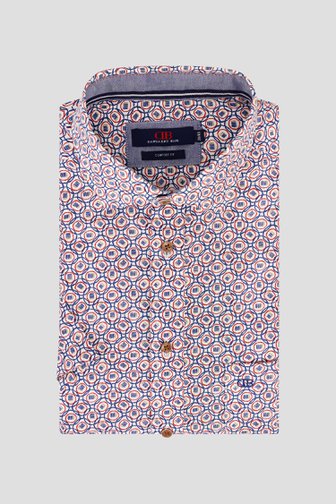 Chemise avec imprimé bleu-rouge - Coupe confort de Dansaert Blue pour Hommes