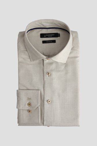 Le devant de Chemise beige à imprimé fin – Comfort fit de Dansaert Black pour Hommes
