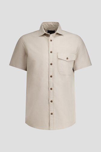 Le devant de Chemise beige à manches courtes – Regular fit  de Ravøtt pour Hommes