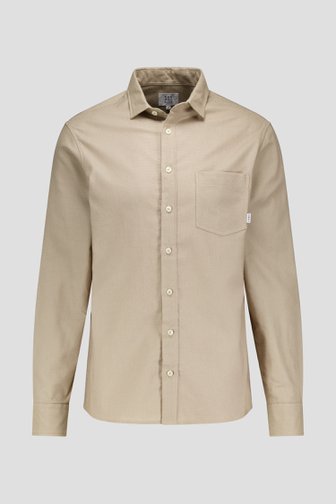 Le devant de Chemise beige à motif subtil de Casual Five pour Hommes