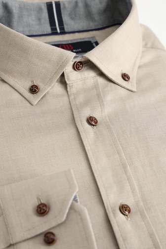 Le devant de Chemise beige chinée - Comfort fit de Dansaert Blue pour Hommes