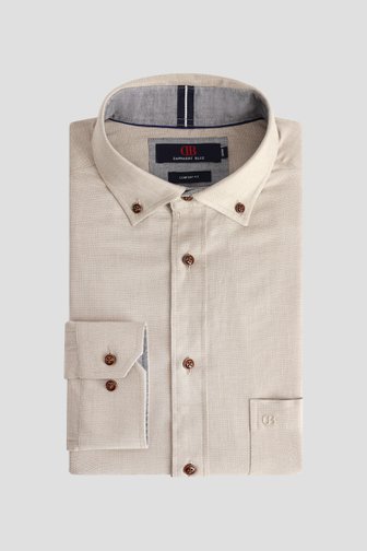Le devant de Chemise beige chinée - Comfort fit de Dansaert Blue pour Hommes