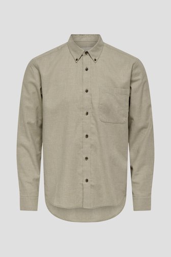Photo produit 1 de Chemise beige - Regular fit de Only & Sons pour Hommes
